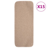 Vidaxl Schodišťové rohože 15 St. Anti-Slip Rectangular 60x25 cm Beige