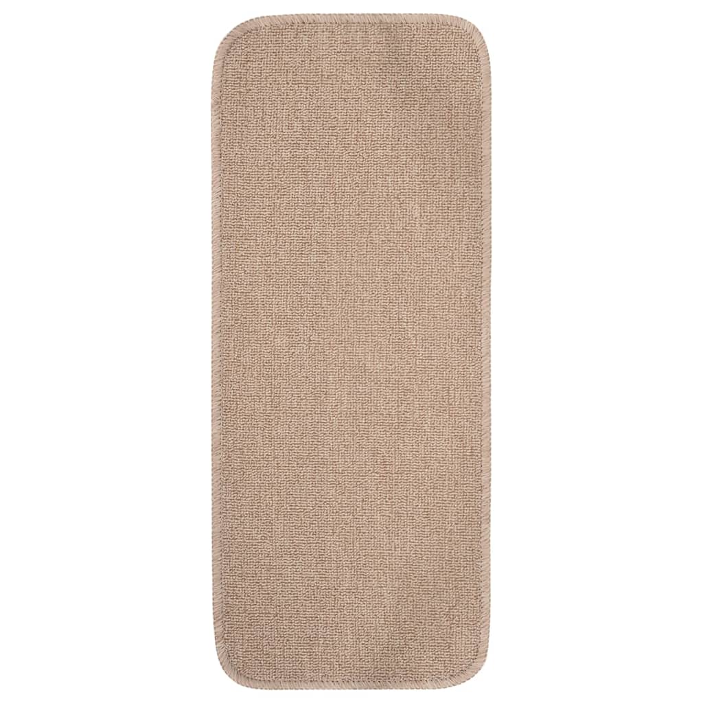 Vidaxl Schodišťové rohože 15 St. Anti-Slip Rectangular 60x25 cm Beige