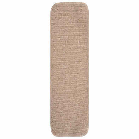 Vidaxl trapmatten 15 st anti-slip rechthoekig 75x20 cm beige