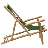 Vidaxl terrasstoel bamboe en canvas groen