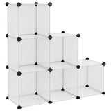 Vidaxl Storage furniture with 6 compartments Polypropene Transparent