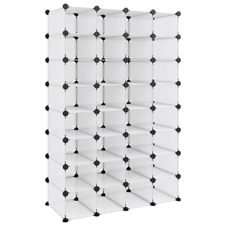 Vidaxl schoenenrek 93x36,5x140 cm polypropeen transparant