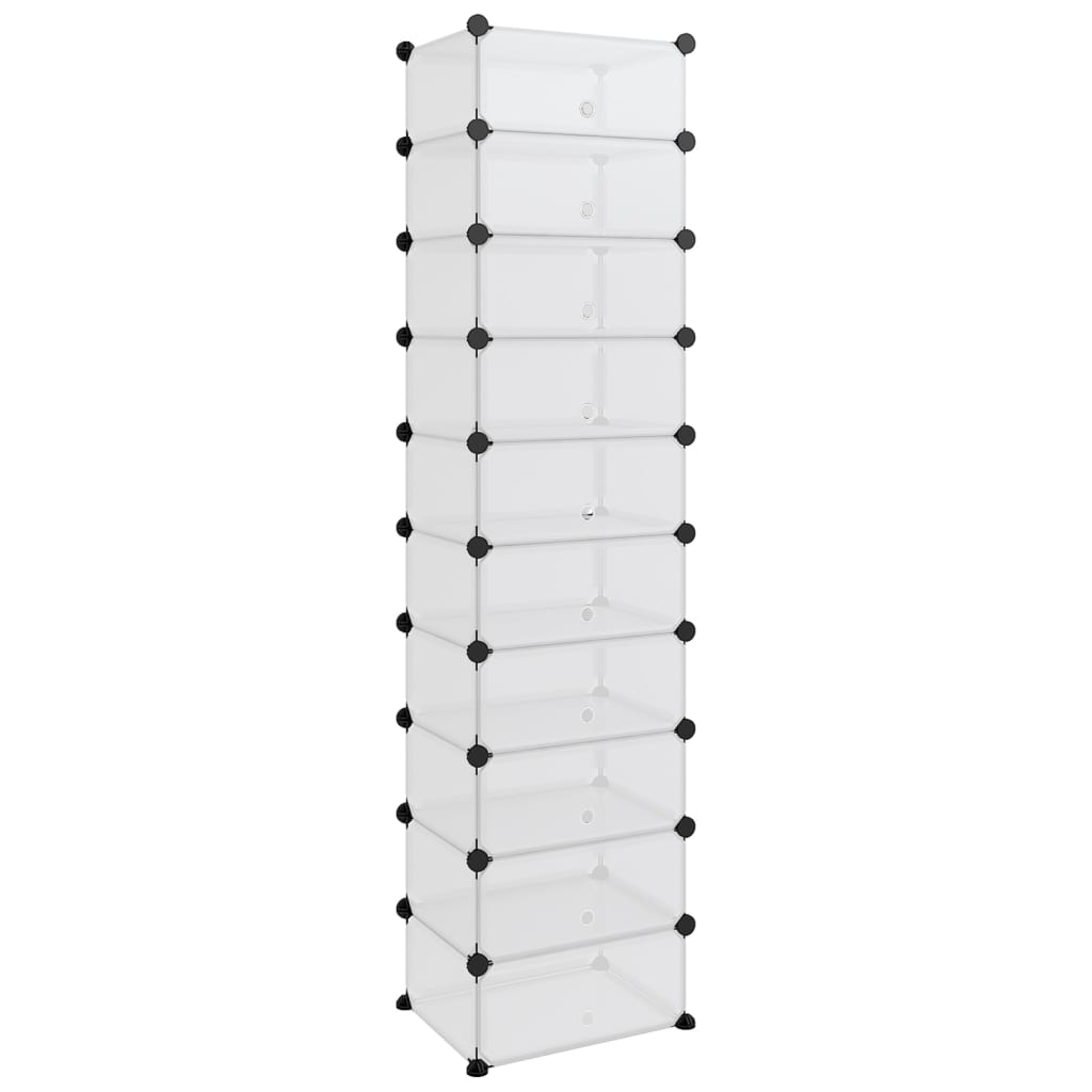 Vidaxl shoe rack 44x32x174 cm Polypropene transparent