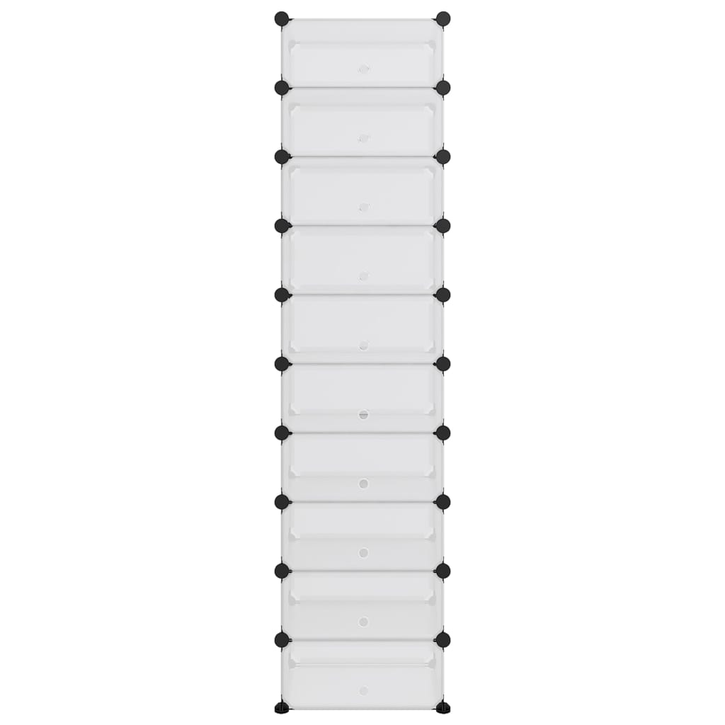 Vidaxl shoe rack 44x32x174 cm Polypropene transparent