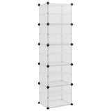 Vidaxl Shoe Rack 44x31.5x153.5 cm polypropen transparent