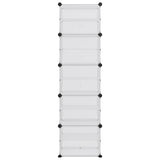 Vidaxl Shoe Rack 44x31.5x153.5 cm polypropen transparent