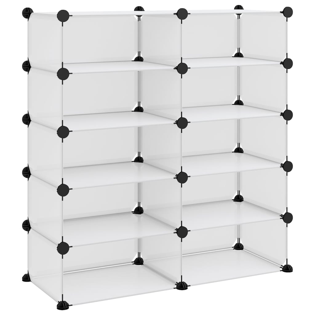 Vidaxl shoe rack 84x32x88.5 cm Polypropene transparent