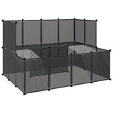 VidaXL Animal loft Small 143x107x93 Polypropene and Steel Black