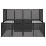 VidaXL Animal loft Small 143x107x93 Polypropene and Steel Black