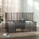 VidaXL Animal loft Small 143x107x93 Polypropene and Steel Black