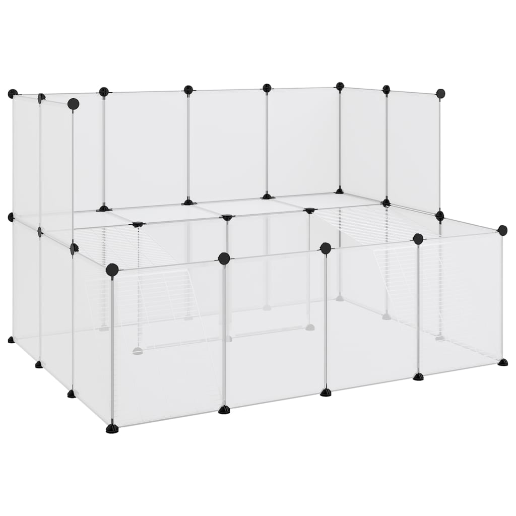 Vidaxl Animal Loft Small 143x107x93 cm Polypropene e acciaio trasparente