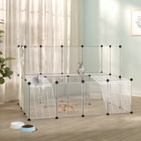 Vidaxl Animal Loft Small 143x107x93 cm en polypropène et en acier transparent