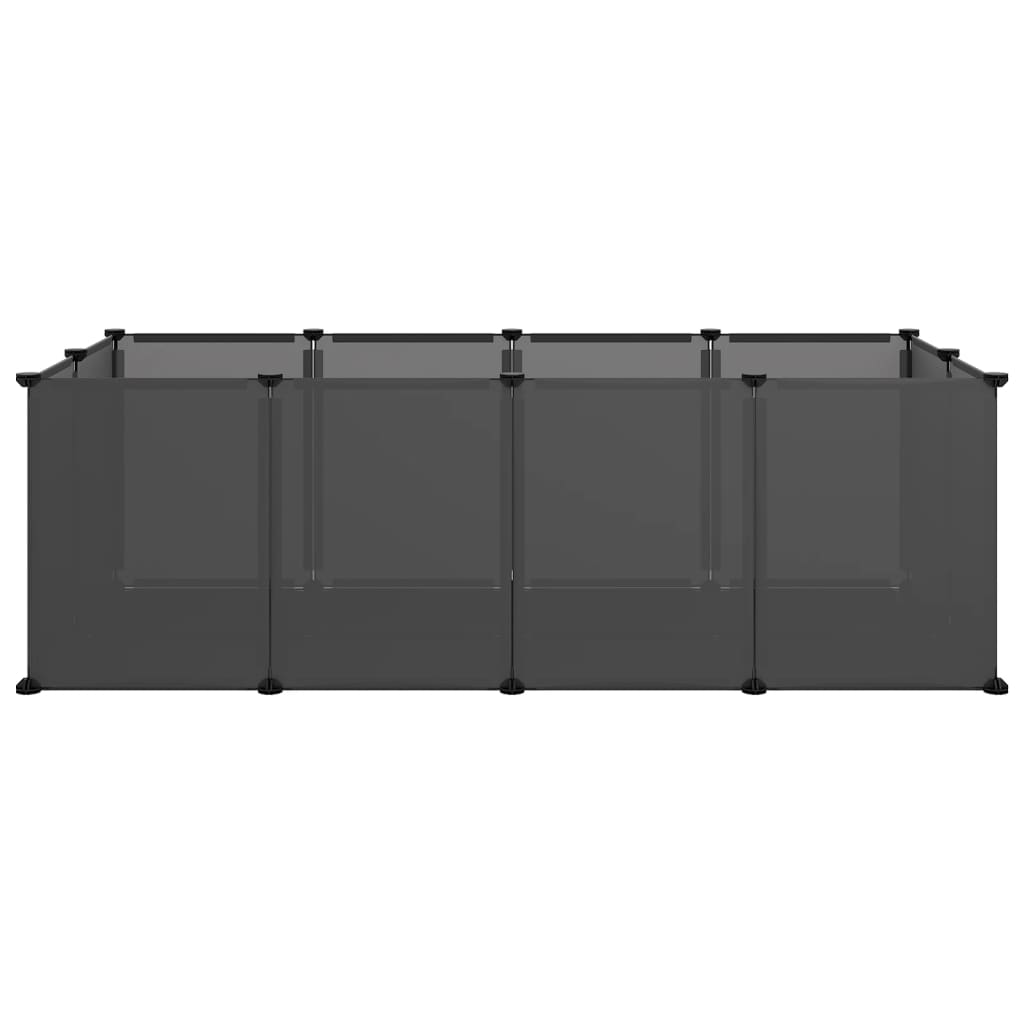 Vidaxl animal loft small 144x74x46.5 cm Polypropene and Steel Black