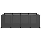 Vidaxl Animal Loft Small 144x74x46.5 cm Polypropène et acier noir