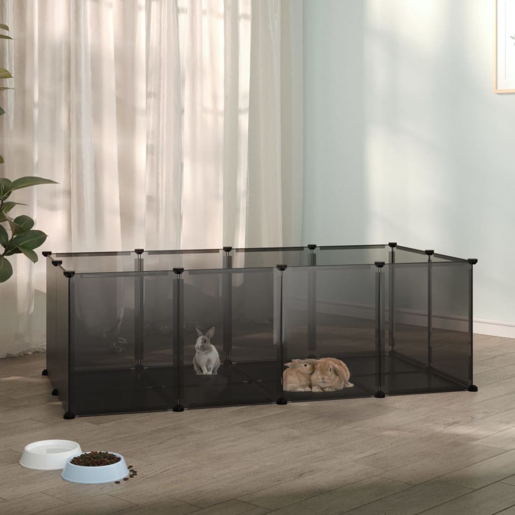 Vidaxl Animal Loft Small 144x74x46.5 cm Polypropène et acier noir