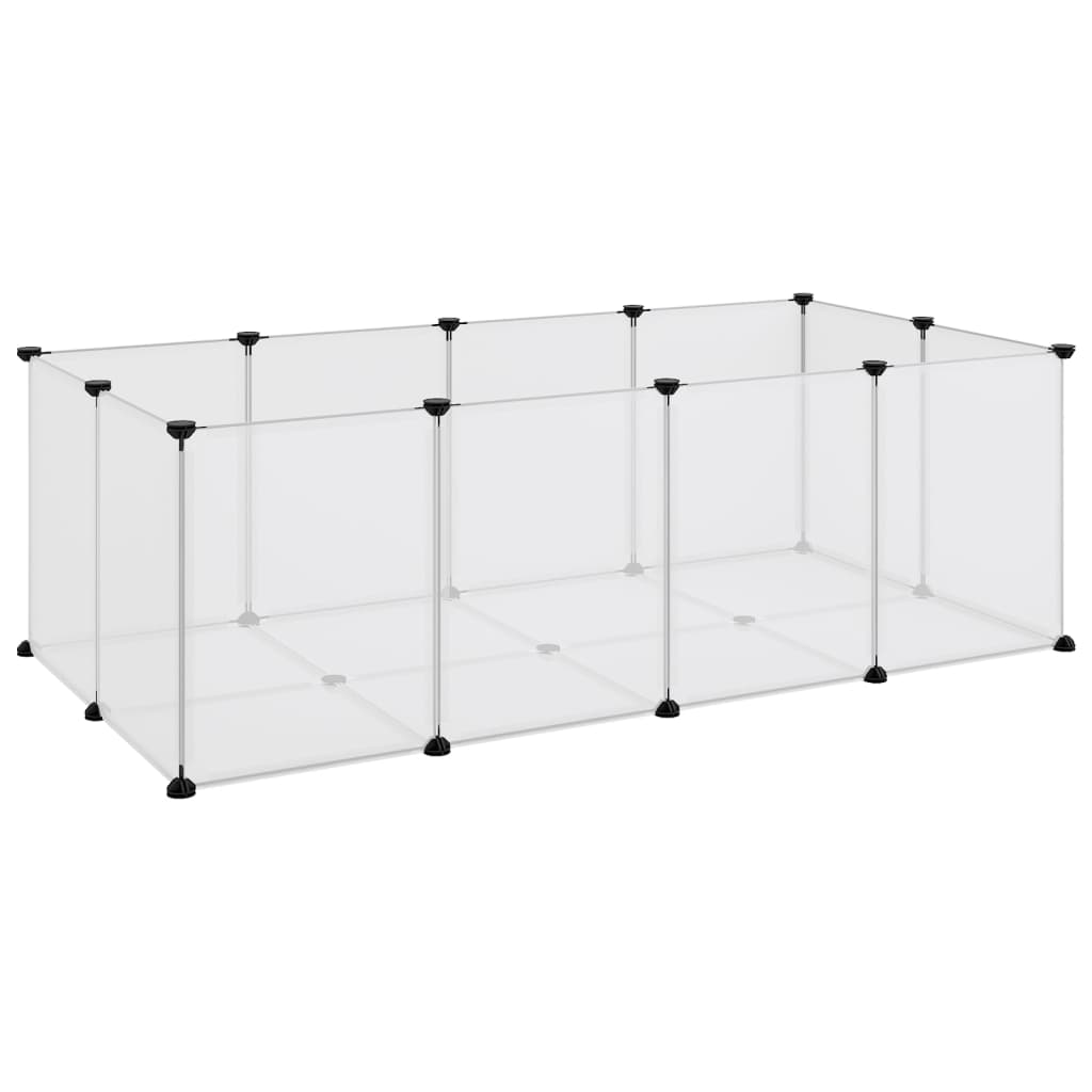 Vidaxl Animal Loft Small 144x74x46.5 cm de polipropeno y acero transparente