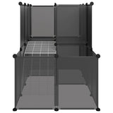 Vidaxl Animal Loft Small 142x74x93 cm Polypropène et acier noir