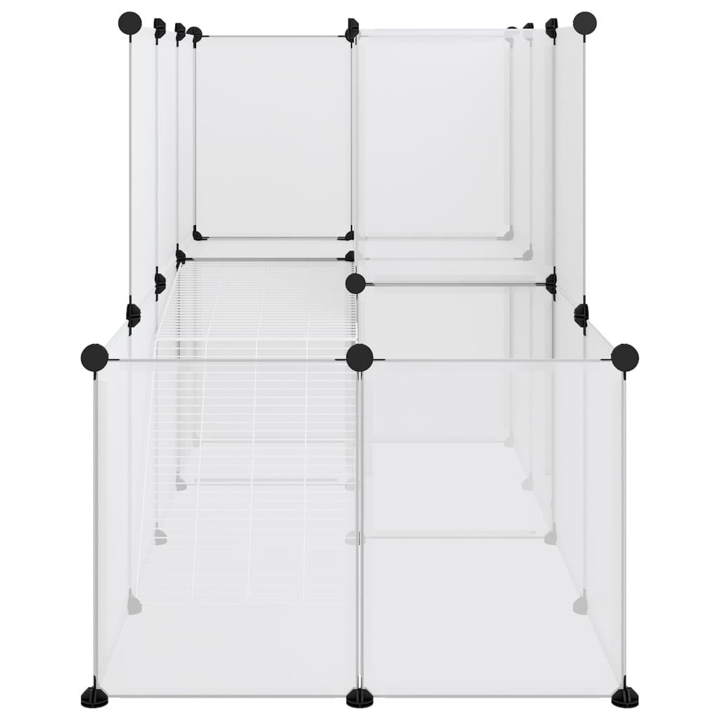 Vidaxl animal loft small 142x74x93 cm polypropene and steel transparent