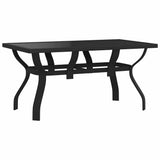 Vidaxl tuintafel 140x70x70 cm staal en glas zwart
