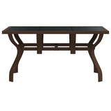 Vidaxl tuintafel 140x70x70 cm staal en glas bruin en zwart