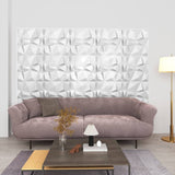 Vidaxl 48 St Wall Panels 3D Diamond 12 m² 50x50 cm hvit