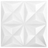 Vidaxl 24 panele ścienne 3D Origami 6 m² 50x50 cm biały