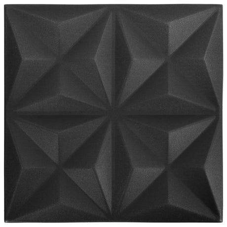 VIDAXL 24 ST WALSPORULTE 3D Origami 6 m² 50 x 50 cm Schwarz