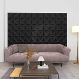 Vidaxl 24 St Wall Panels 3D Origami 6 m² 50x50 cm svart