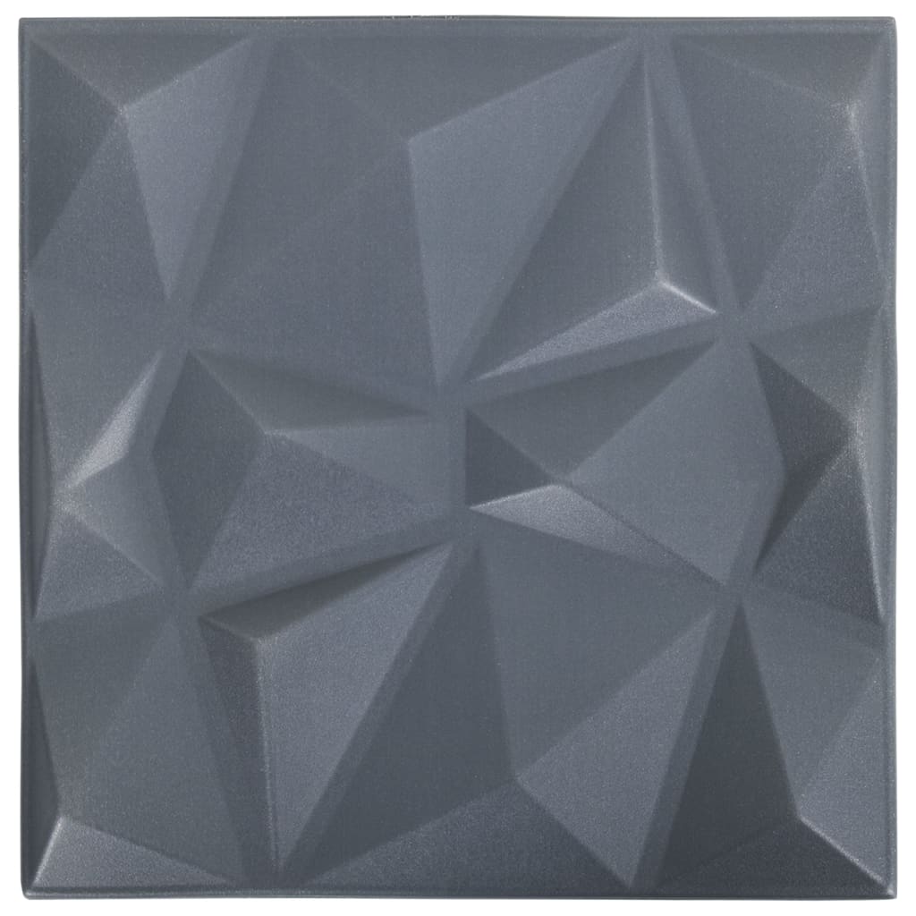 Vidaxl de 24 paneles de pared 3D Diamante 6 m² 50x50 cm de gris