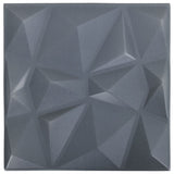 Vidaxl 48 paneles de pared 3d Diamante 12 m² 50x50 cm de gris