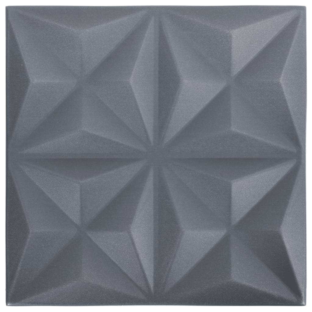 Vidaxl 48 ST Wall Panels 3d Origami 12 m² 50x50 cm šedá