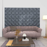 Vidaxl 12 st wall panels 3D origami 3 m² 50x50 cm gray