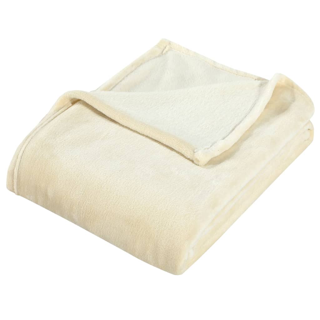 Vidaxl Blanket 200x240 cm de crema de poliéster