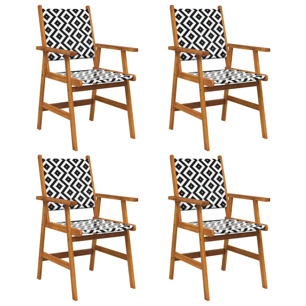 Vidaxl tuinstoelen 4 stuks massief acaciahout