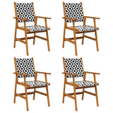 Vidaxl tuinstoelen 4 stuks massief acaciahout
