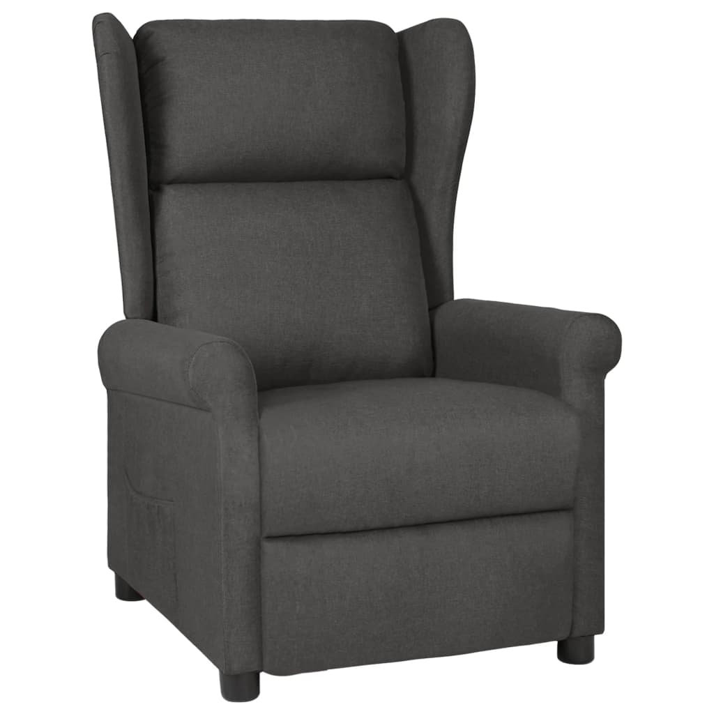 Vidaxl fauteuil verstelbaar stof donkergrijs
