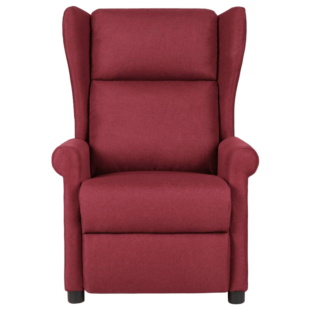 Vidaxl fauteuil verstelbaar stof wijnrood