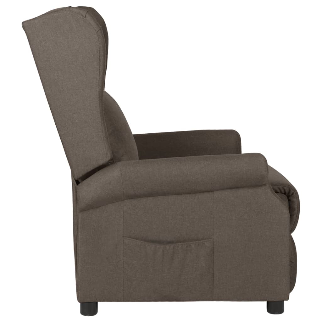 Vidaxl fauteuil verstelbaar stof bruin
