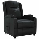 Vidaxl fauteuil verstelbaar kunstleer zwart