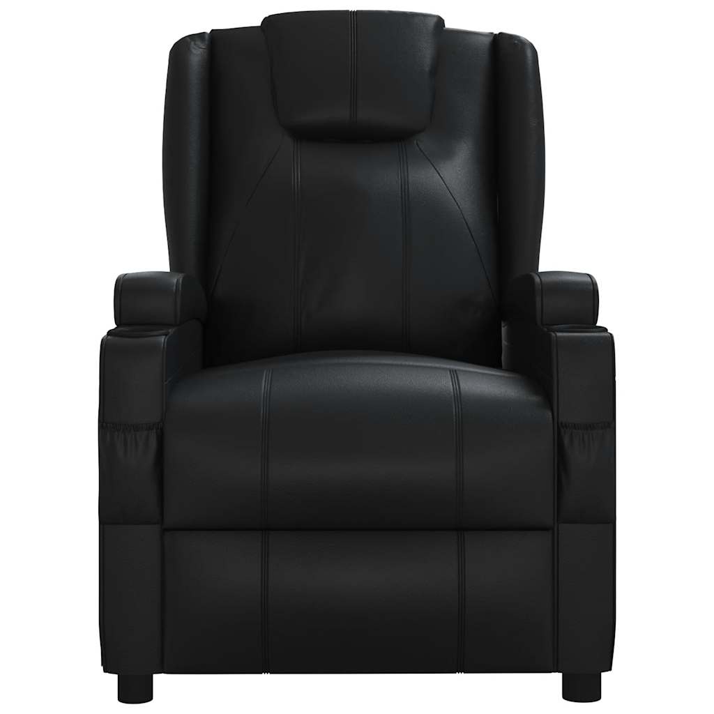 Vidaxl fauteuil verstelbaar kunstleer zwart