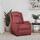 Vidaxl fauteuil verstelbaar kunstleer wijnrood