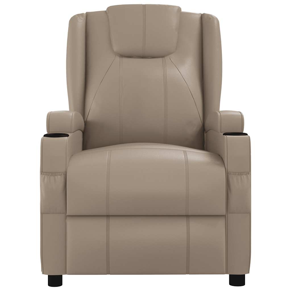 Vidaxl fauteuil verstelbaar kunstleer cappuccinokleurig