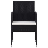Vidaxl tuinstoelen 2 st met witte kussens poly rattan zwart