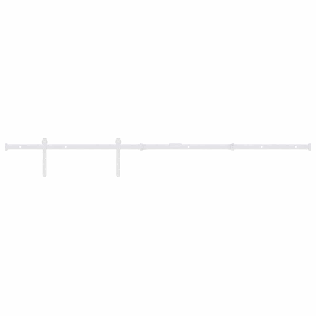 Vidaxl ophangset voor minischuifdeur 122 cm koolstofstaal wit