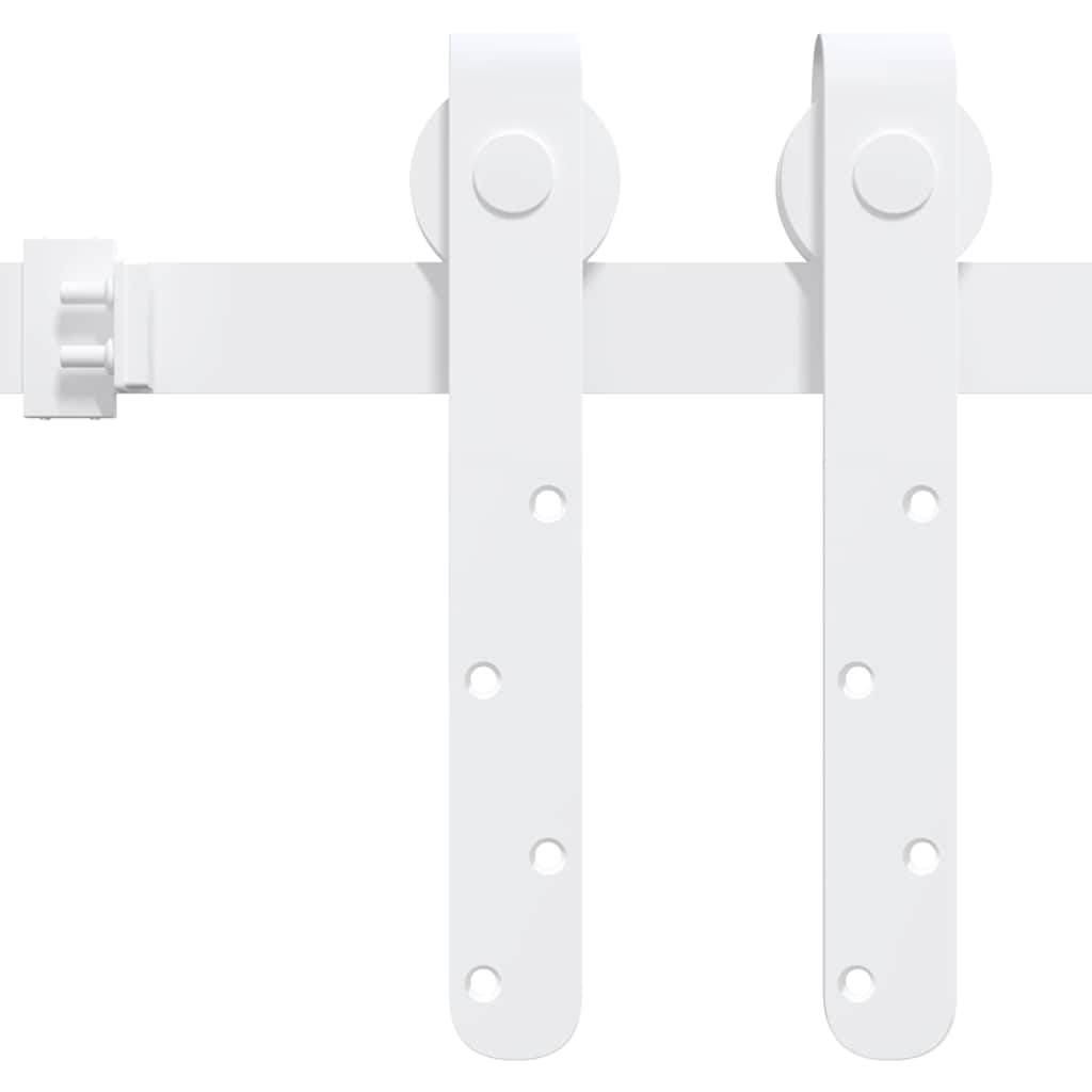 Vidaxl ophangset voor minischuifdeur 122 cm koolstofstaal wit