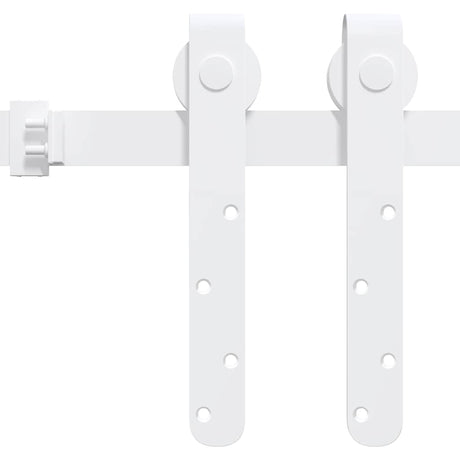 Vidaxl ophangset voor minischuifdeur 122 cm koolstofstaal wit