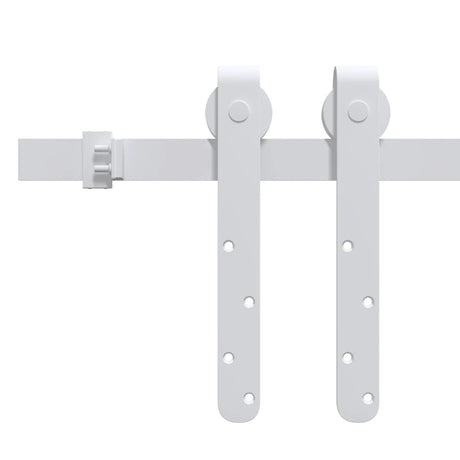 Vidaxl ophangset voor minischuifdeur 122 cm koolstofstaal wit