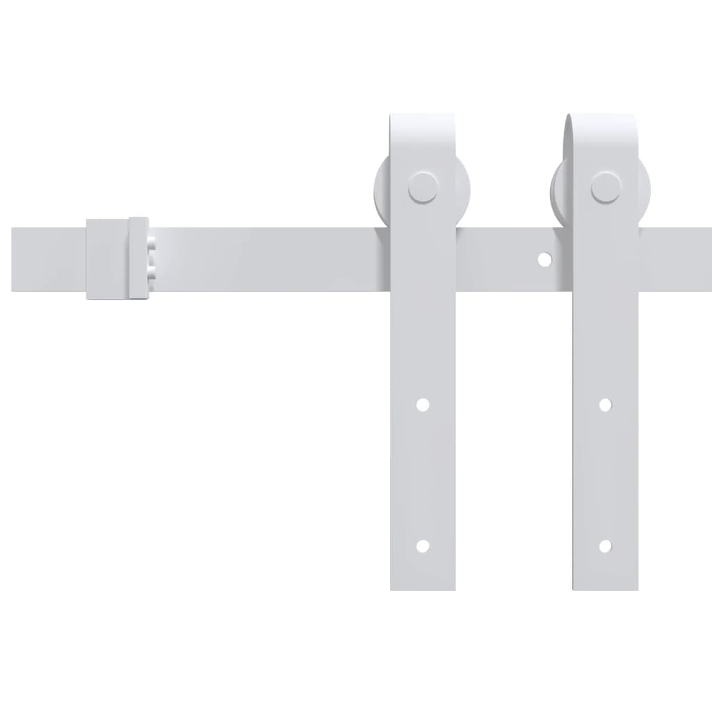 Vidaxl Fittings set for sliding door 183 cm steel white