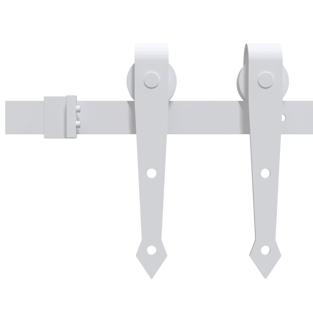 Vidaxl Fittings set for sliding door 183 cm steel white