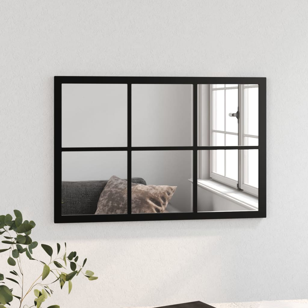 Vidaxl Wall Mirror 60x40 cm kovová černá